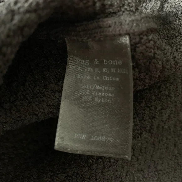 rag & bone Alyssa Black Knit A Line Midi Dress Medium - Picture 4 of 5